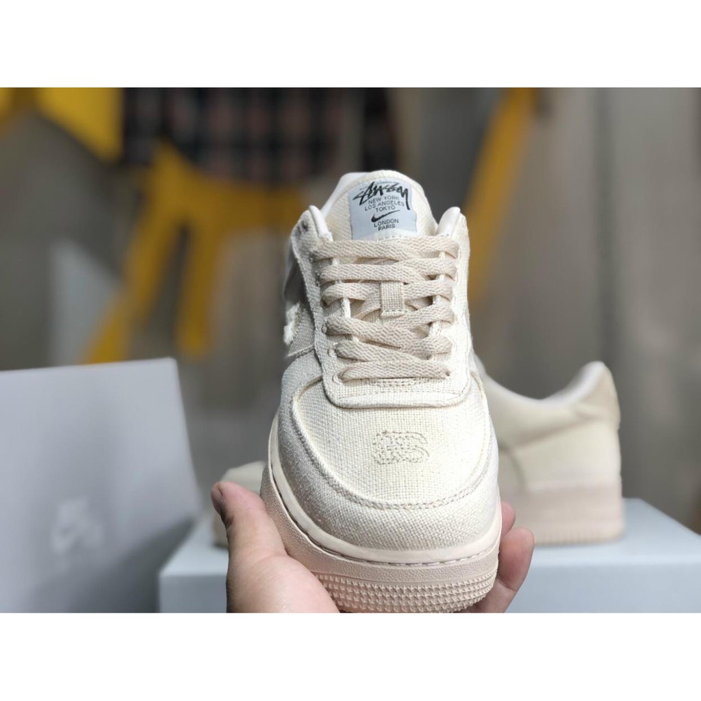 Giày Sneaker Cổ Thấp  AF1 - Air Force 1 x Stussy Fossil Stone | WebRaoVat - webraovat.net.vn