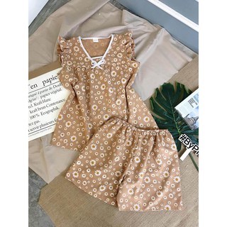 Đồ Bộ Ngắn Vải Kate Lụa Tiểu Thư Xinh Xắn