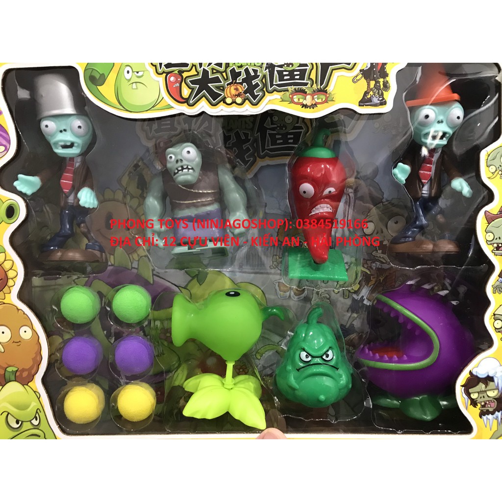 Bộ đồ chơi Hoa quả nổi giận Plants And Zombie phần 3 : cuộc chiến của hoa quả và Zombie