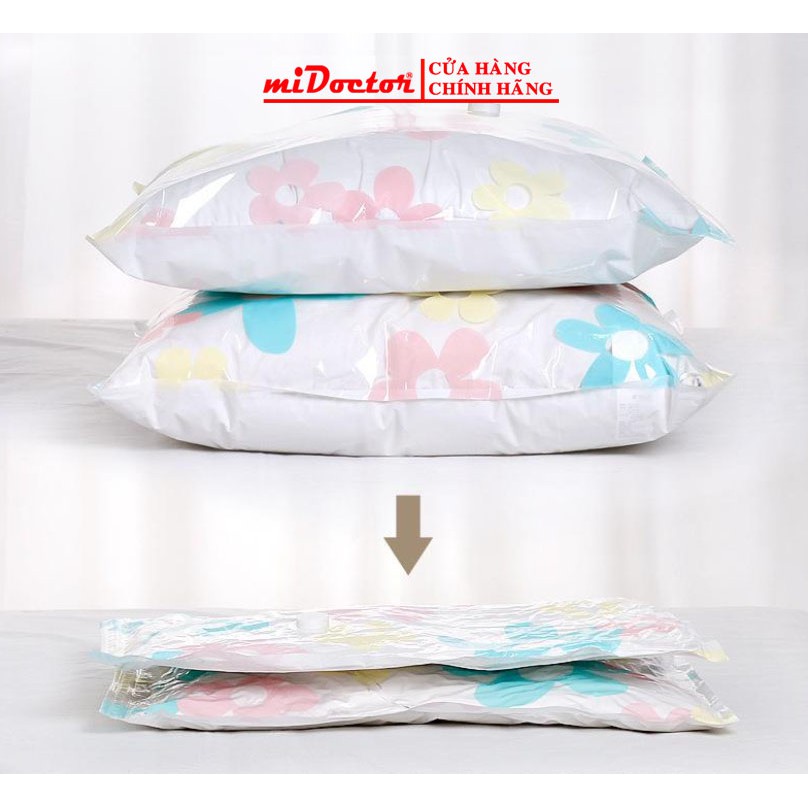 [LOẠI XỊN - CÓ TẶNG BƠM TAY] Bộ 8 Túi Hút Chân Không Đựng Quần Áo, Chăn Màn CỠ ĐẠI Cao Cấp miDoctor (KHÔNG tặng bơm máy)