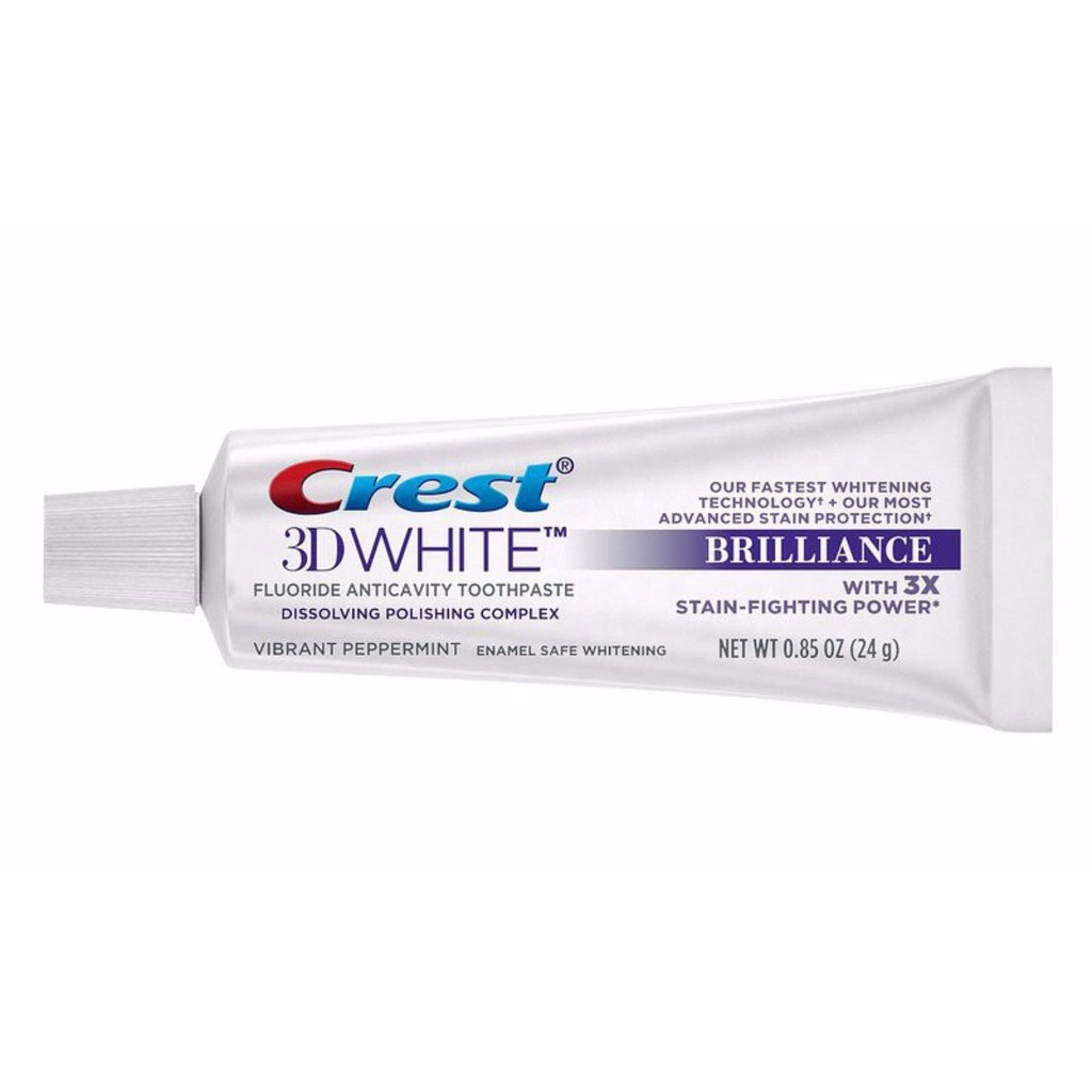 Kem Đánh Răng Siêu Trắng Crest 3D White Brillance 116g mẫu mới bản US