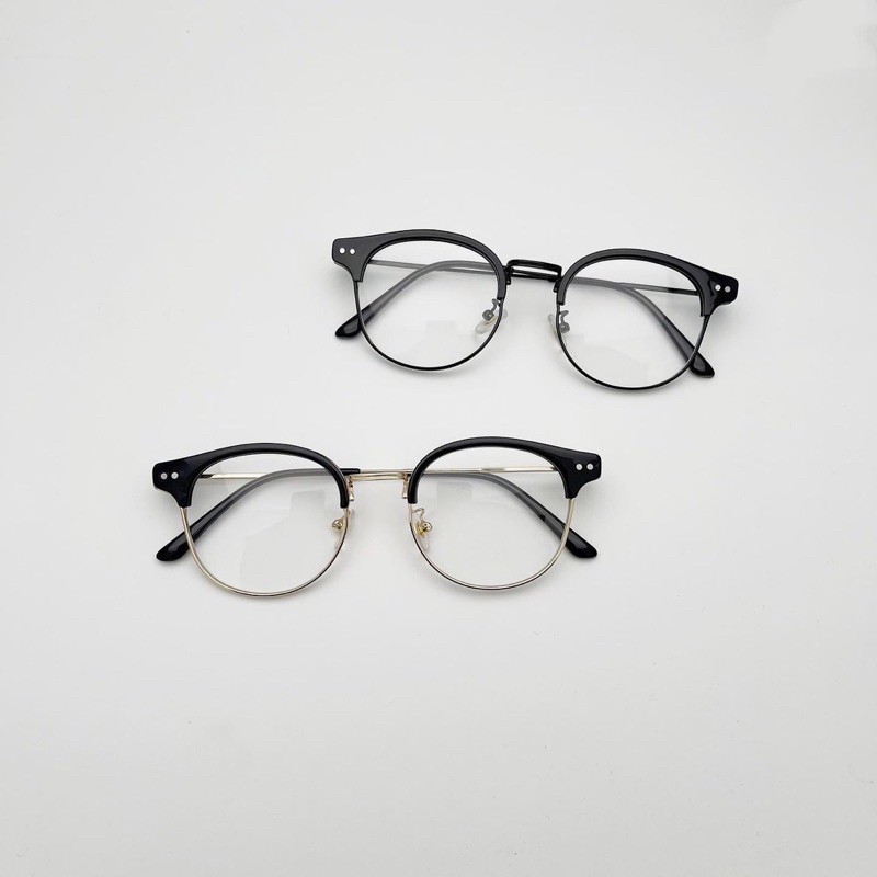 Gong kính cận nam nữ, clubmaster 20023 chống ánh sáng xanh, UV400 Jolie eyewear-Lắp tròng theo yêu cầu