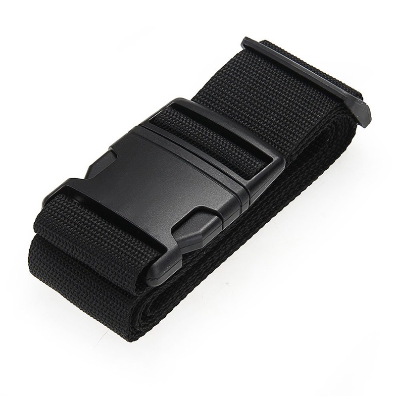 Luggage Belt Strap Belt Cord Rope Black for Suitcase Travel Bag 2M
