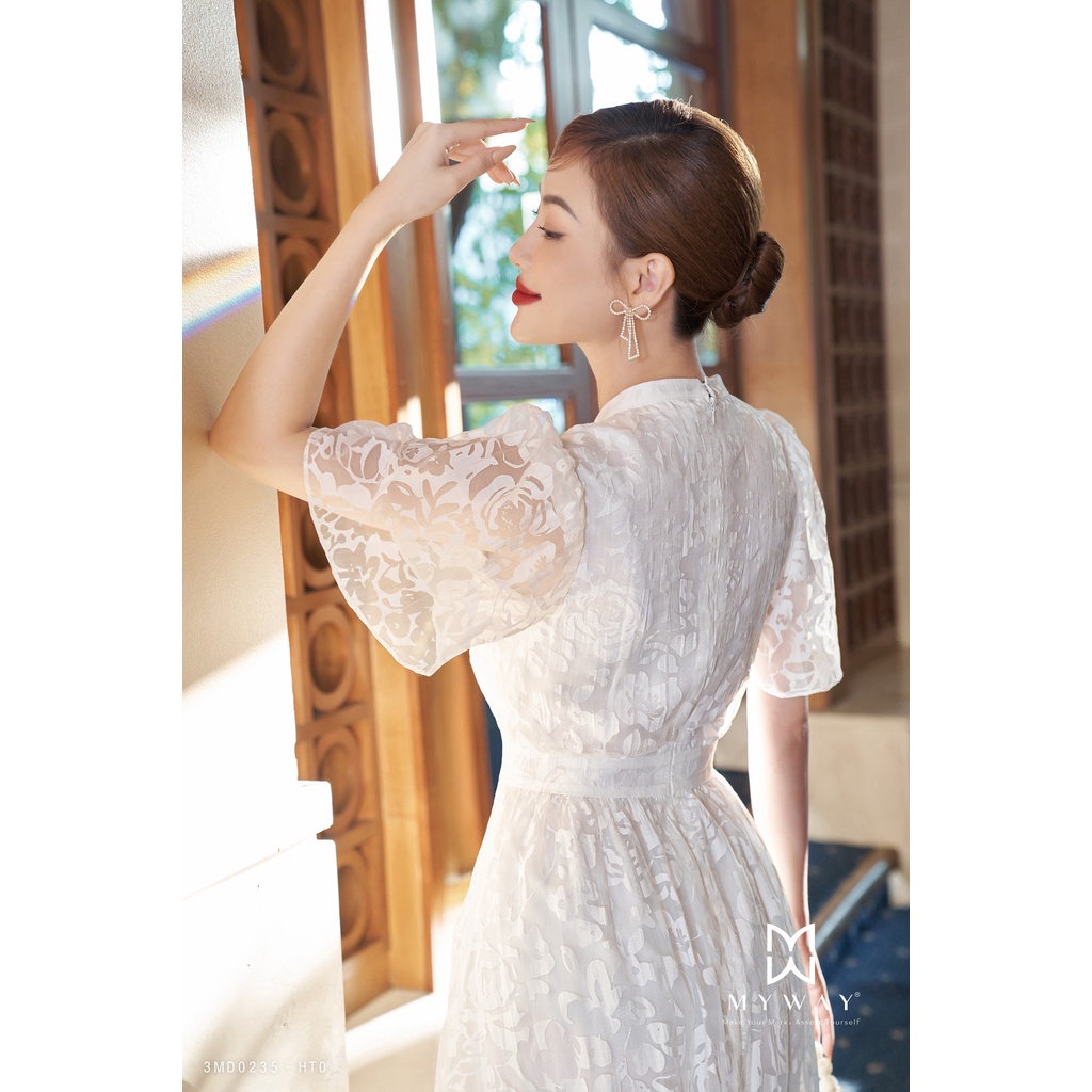 Đầm Ren Nữ MY WAY Tay Ngắn Sang Trọng 3MD0235 - HT0
