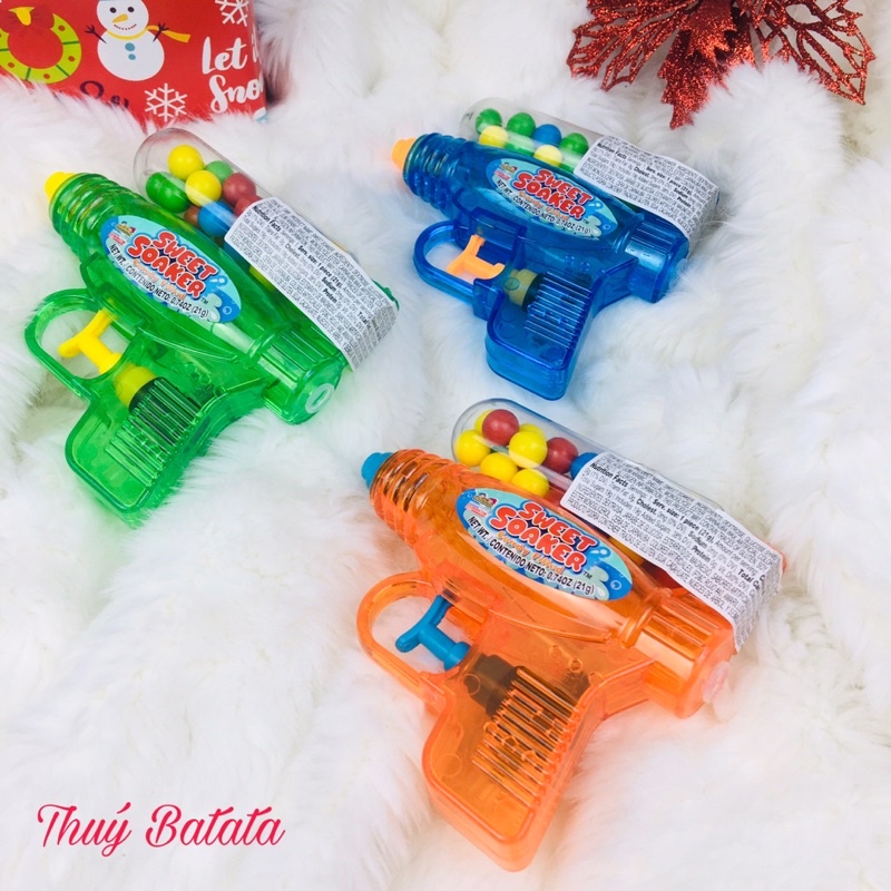 Kẹo đồ chơi súng phun nước Sweet Soaker, kẹo đồ chơi trẻ em kèm kẹo viên hoa quả của Mỹ
