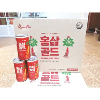 Thùng 30 lon nước hồng sâm Queen Bin Red Ginseng Gold 175ml