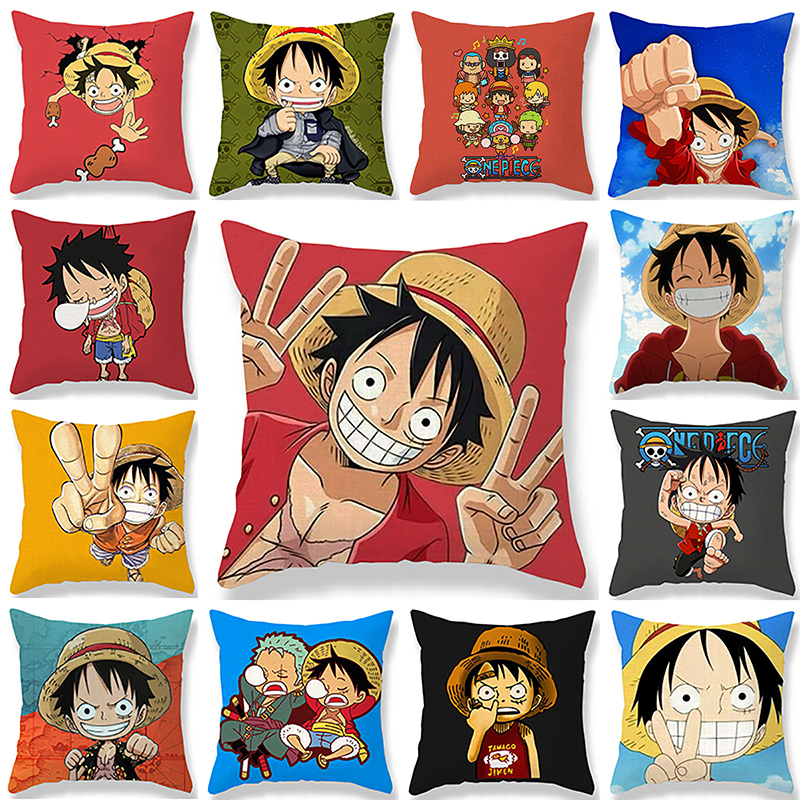 Vỏ Gối In Họa Tiết Hoạt Hình One Piece Trang Trí Nhà Cửa