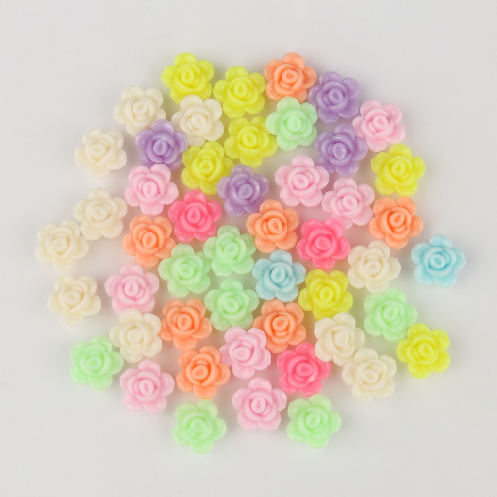 30 hạt thủ công Acrylic kiểu dáng bông hoa 12mm làm trang sức dễ thương xinh xắn