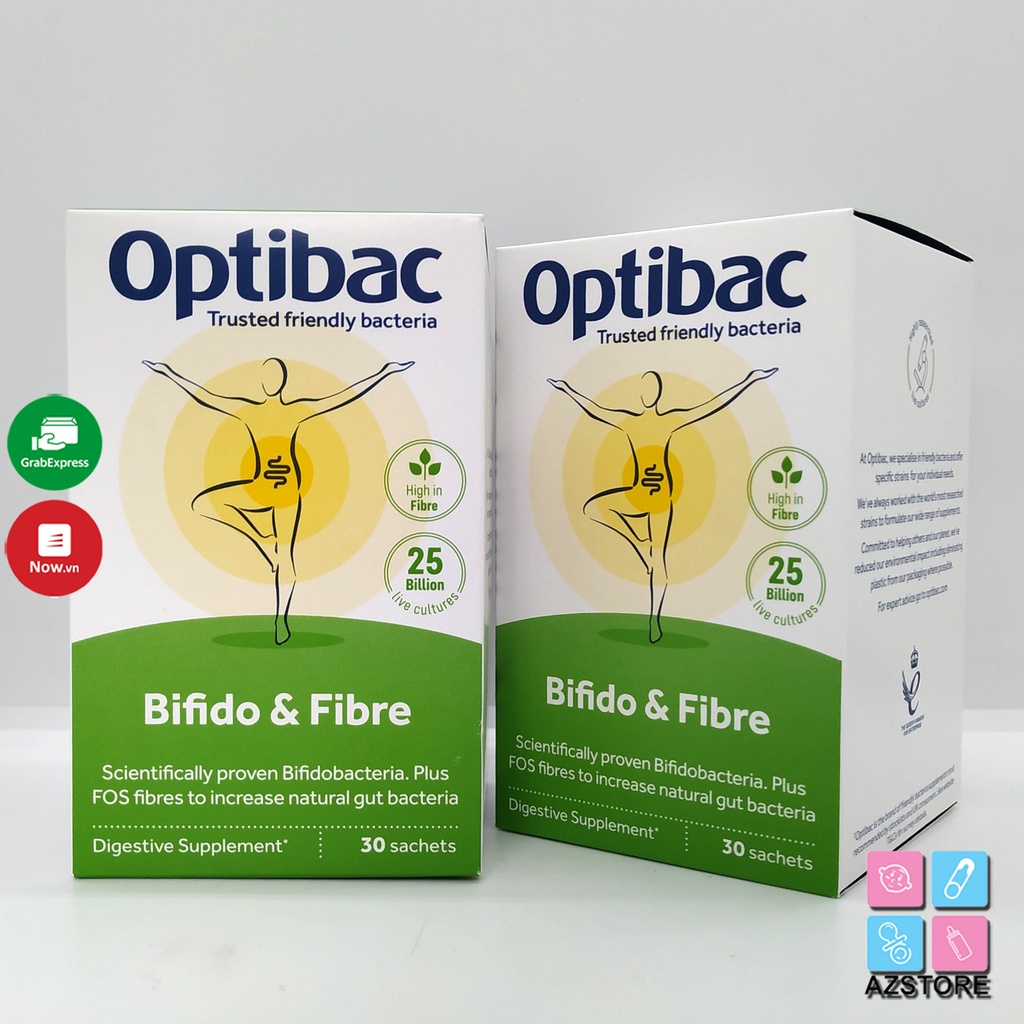 Men Optibac xanh táo bón - Men vi sinh Optibac Probiotics 30 gói