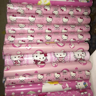 Combo giấy dán tường decal các mẫu mèo kitty có keo sẵn 45 cm