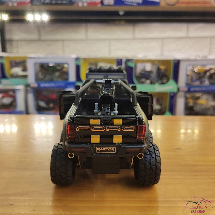 Mô hình xe ô tô Ford F150 Raptor 6x6 tỉ lệ 1:28 màu đen