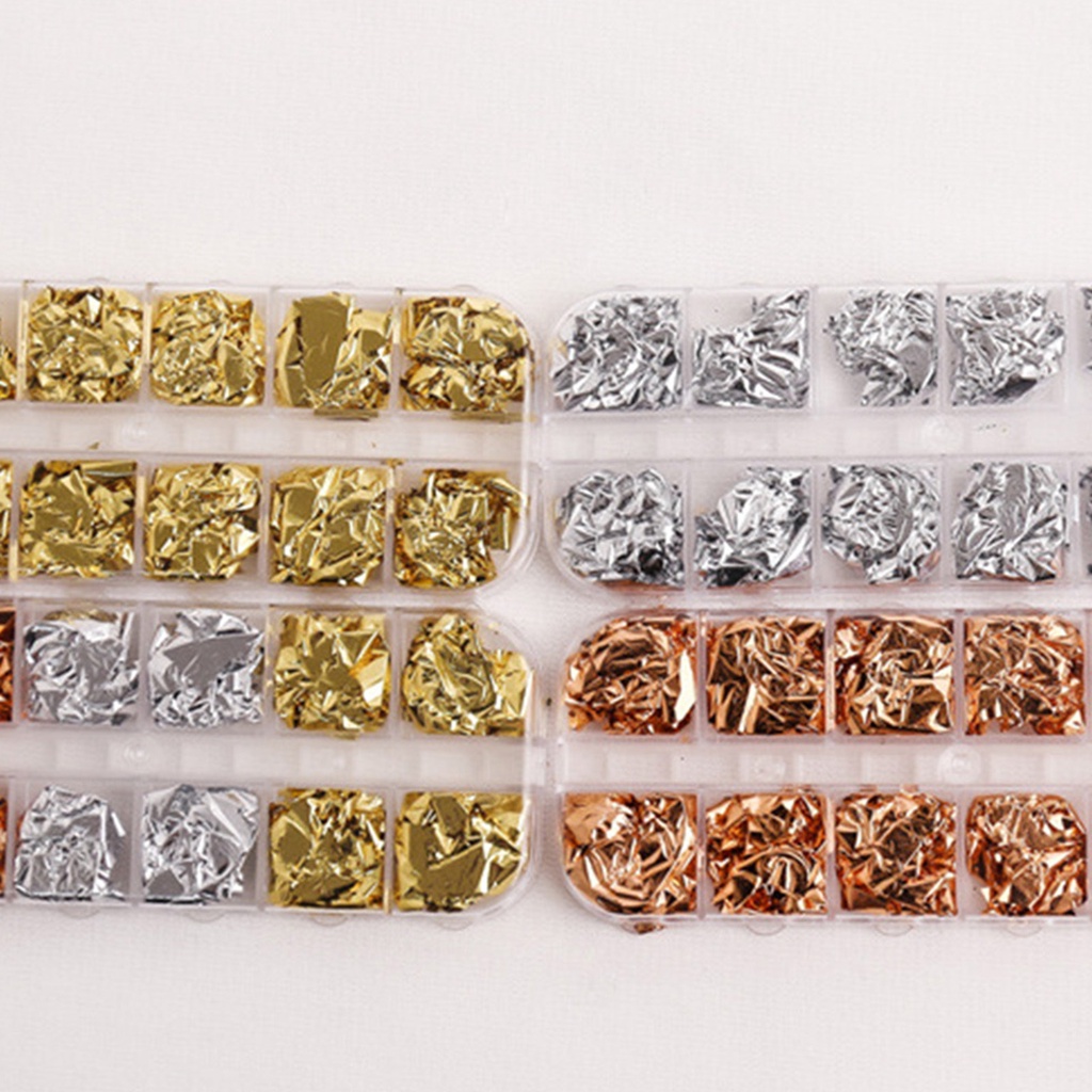 Hộp Giấy Foil 12 Ngăn Màu Sắc Đẹp Mắt Chống Phai Màu Trang Trí Móng Tay Nghệ Thuật Đa Năng Cho Nữ