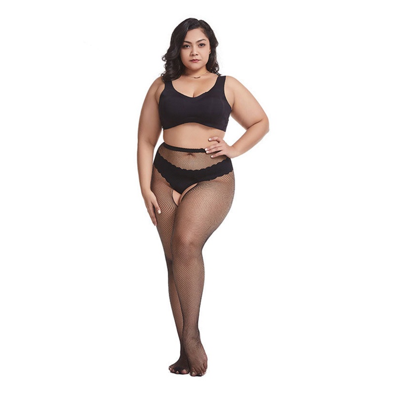 XIXI Quần Tất Lưới Đen Lưng Cao Gợi Cảm Cho Nữ