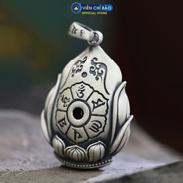 Mặt dây chuyền bạc nam Phật tổ bồ đề tâm chất liêu bạc Thái 925 thương hiệu Viễn Chí Bảo M100324