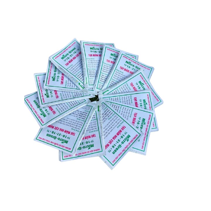 Micro-Green phân NPK 16-31-16 có chất điều hòa sinh trưởng, tạo mầm hoa cực mạnh kích ra hoa đồng loạt gói 10g