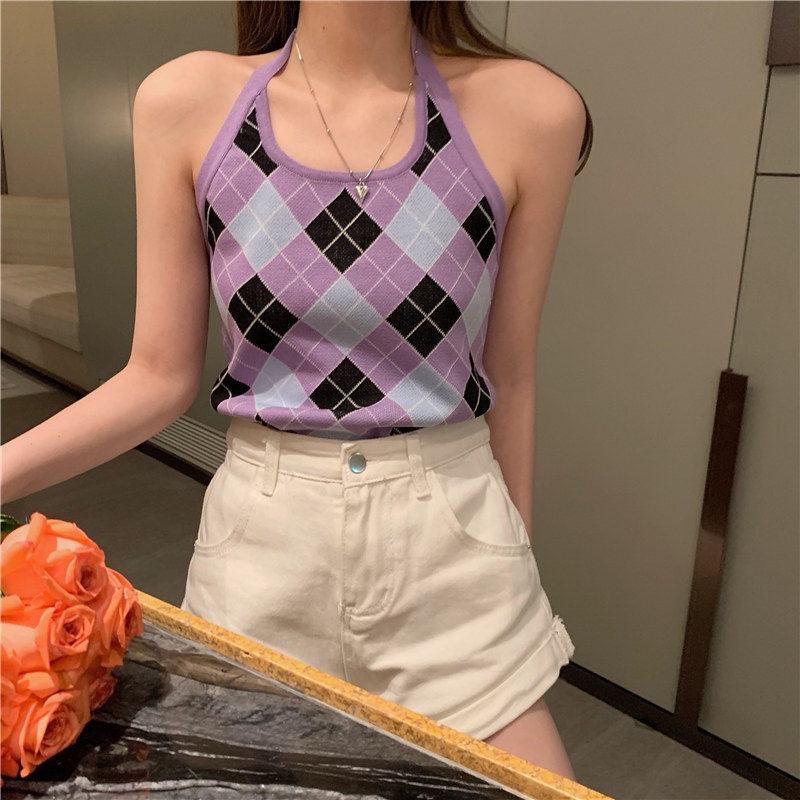 Áo Dệt Kim Nhiều Màu Sắc Hợp Thời Trang Phong Cách Mùa Hè Cho Nữ