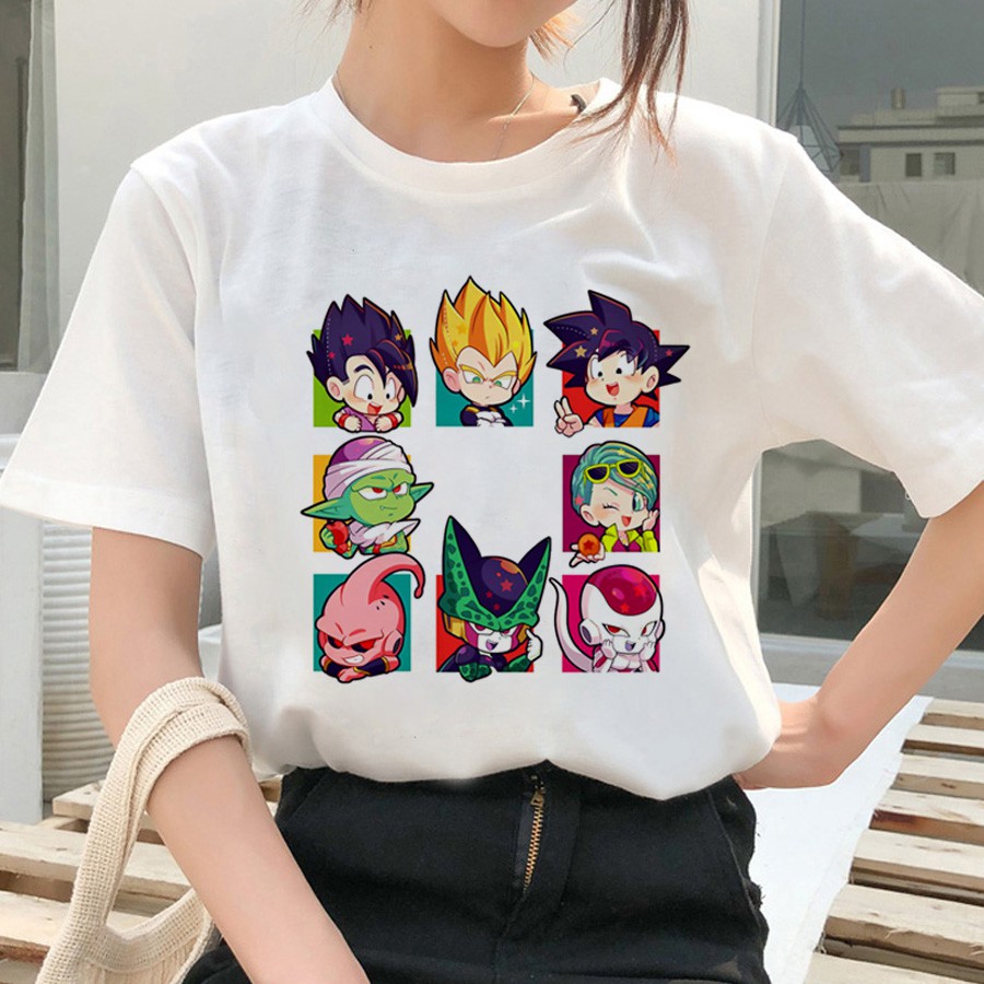 Áo thun 7 viên ngọc rồng chibi Trắng Nam Nữ