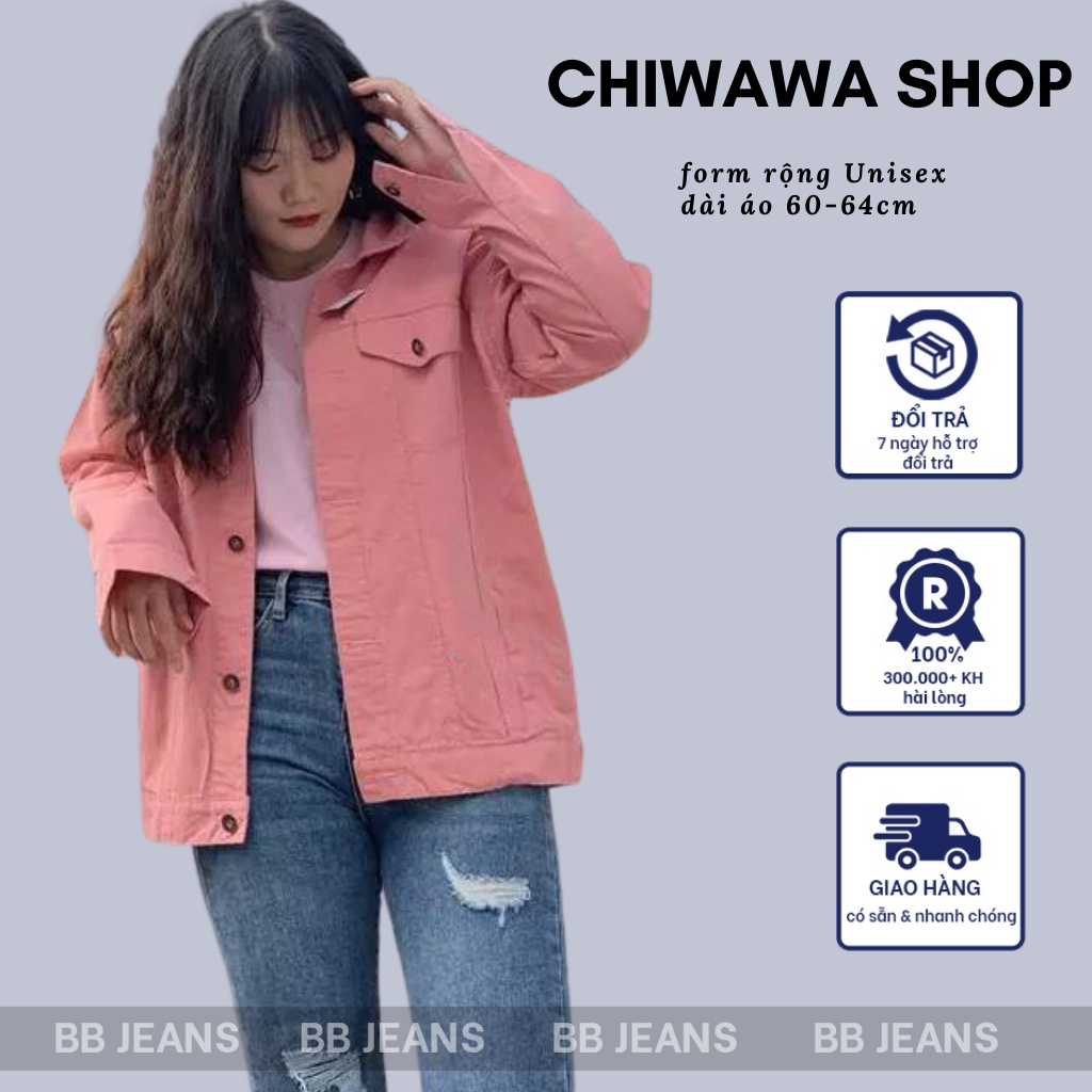 ÁO KHOÁC JEAN KAKI CAO CẤP CHUẨN SHOP VÀ ĐẸP UNISEX HS01