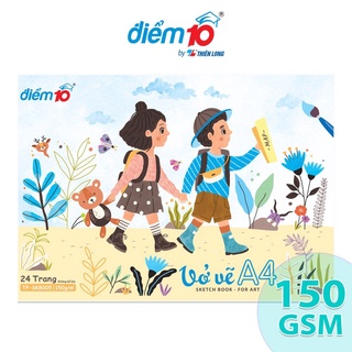 Vở vẽ A4 Thiên Long Điểm 10 TP-SKB005,  24 trang không kể bìa, Giấy có định lượng 150gsm