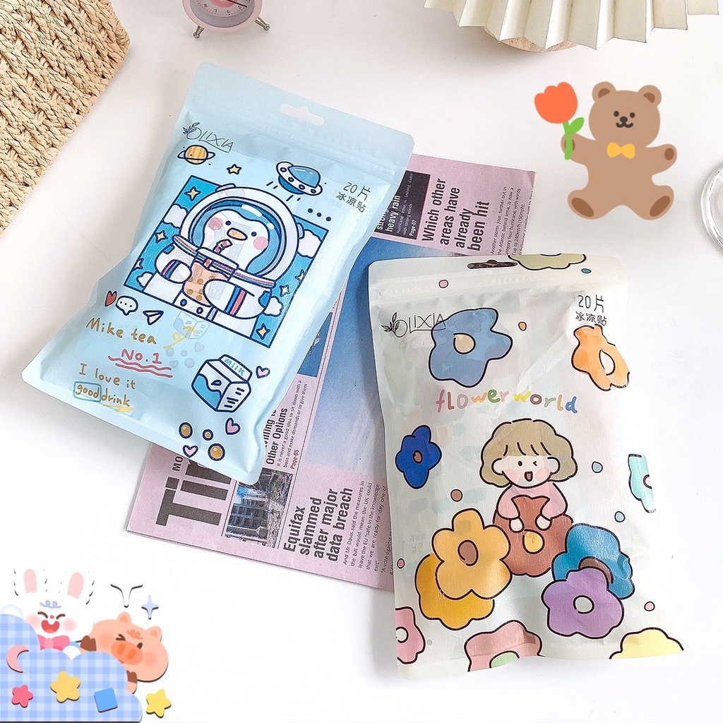 Miếng Dán Lạnh Tấm Dán Lạnh Làm Mát Cơ Thể Chống Nóng Hạ Sốt Hương Thơm Trái Cây Mùa Hè