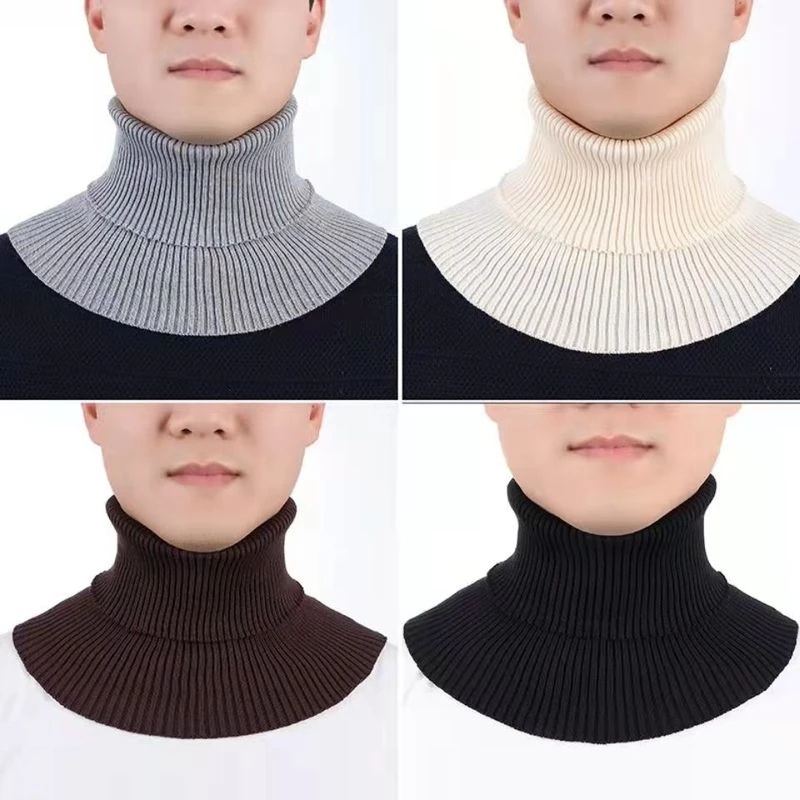 Khăn choàng cổ dệt kim mềm mại co giãn màu trơn thời trang thu đông cho nữ