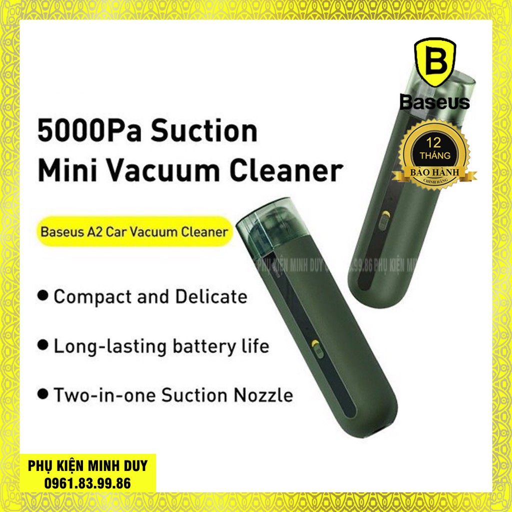 Máy hút bụi cầm tay chuyên dụng cho xe hơi Baseus A2 Car Vacuum Cleaner (5000pa, 70W) ❤ | BigBuy360 - bigbuy360.vn