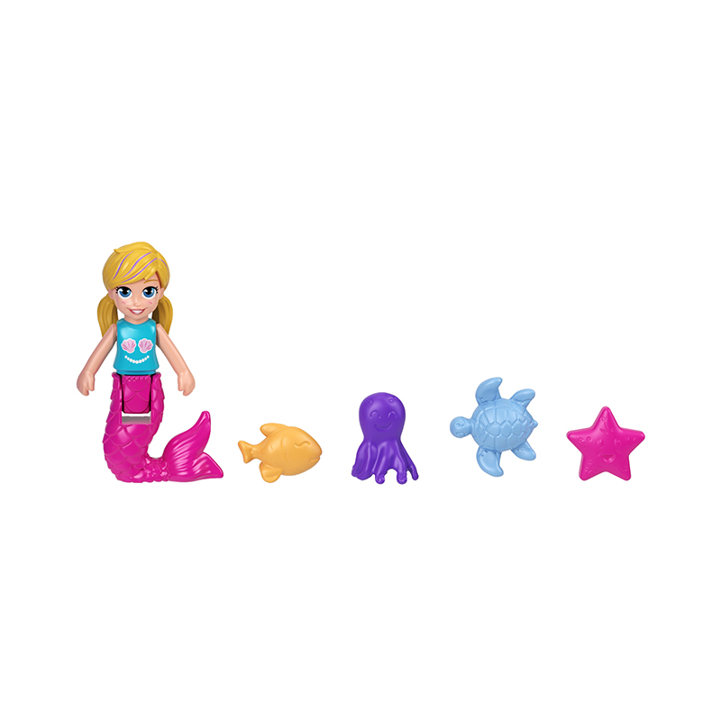 Đồ Chơi Mô Hình POLLY POCKET Pp Trò Chơi Bắn Vòng Nước Xanh Dương - Hàm Cá Mập GWF49/GWF48