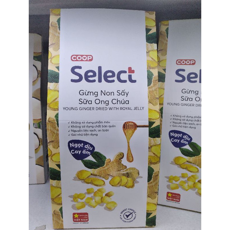 Gừng Non Sấy Sữa Ong Chúa Coop Select 100g