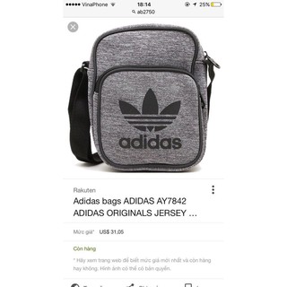 Túi đeo chéo mini Originals Adidas màu xám chính hãng