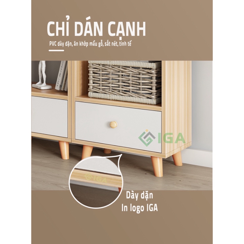 Tủ Sách Gỗ Đa Tầng GAPI Phong Cách Nordic hiện đại - GP144