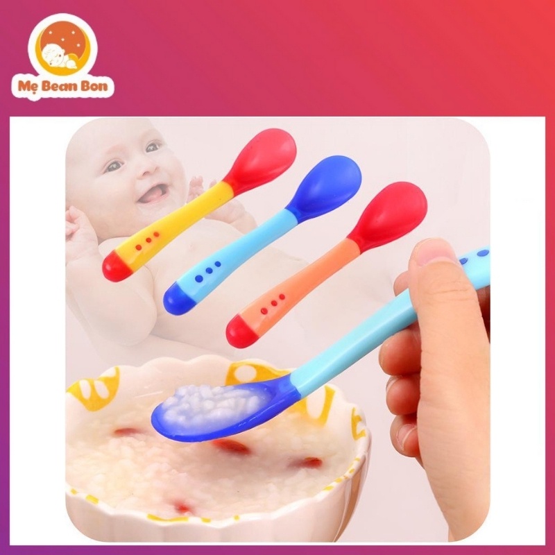 Thìa Báo Nóng Ăn Dặm Cho Bé Từ 6 Tháng Tuổi Trở Lên Chất Liệu Silicon Cao Cấp
