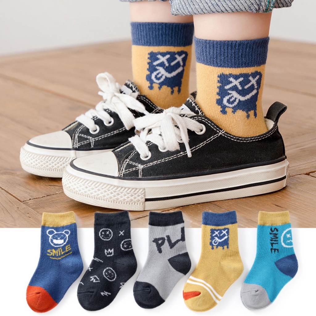 Combo tất vớ 5 đôi tất thể thao mùa thu đông TTT-11-12-13-15 Richkidsstore2021