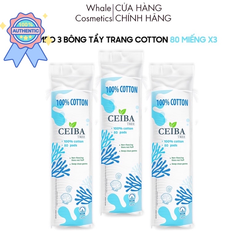 Bông Tẩy Trang Ceiba 100% Chất Liệu Cotton