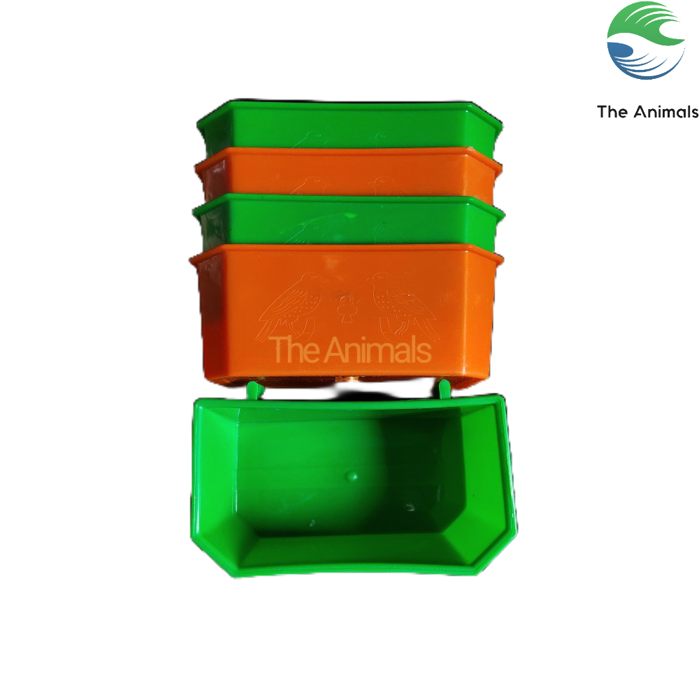 [Set 5 cái] Máng nhựa đựng thức ăn, nước uống cho chim bồ câu, chim cu gáy (20x8cm)