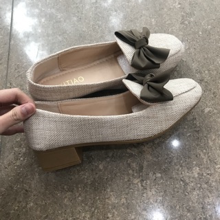 Giày 5p vải nơ lựa