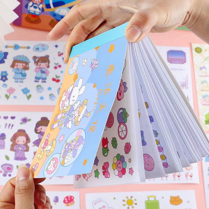 Bộ 50 Tờ Sticker Họa Tiết Hoạt Hình Dễ Thương Trang Trí Nhật Ký