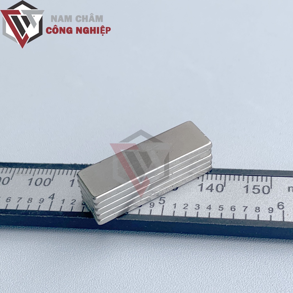 Nam châm chữ nhật 30x10x2mm nam châm đất hiếm màu trắng siêu mạnh NC4