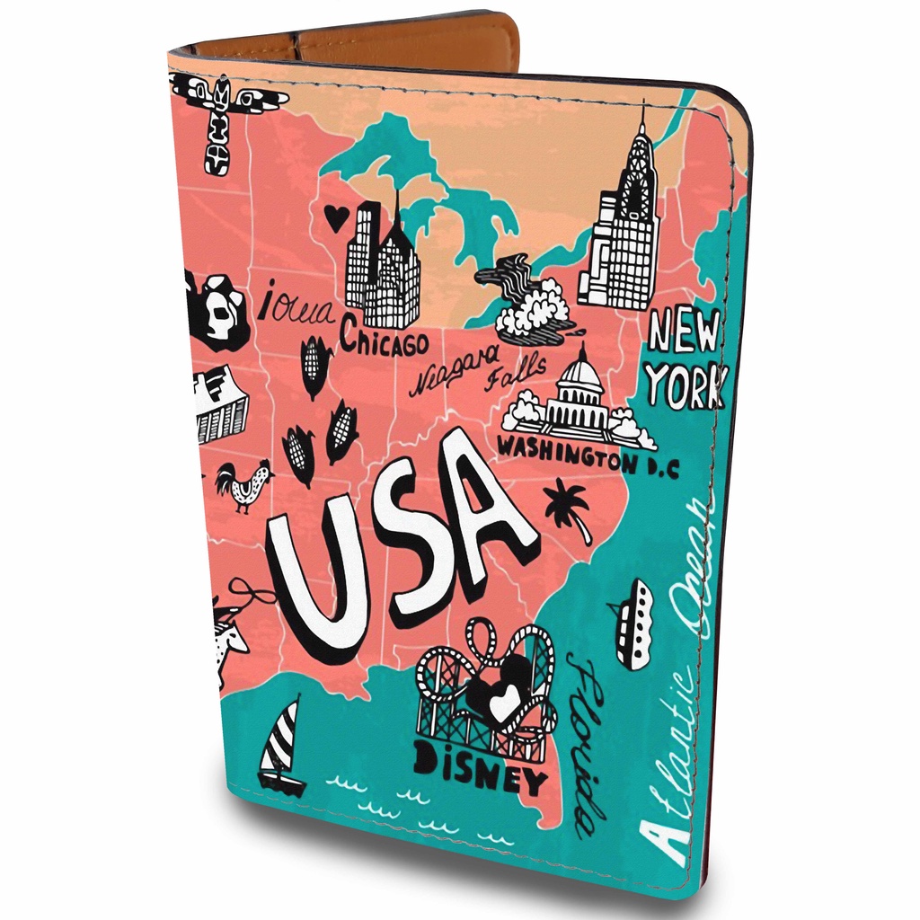 Bao Da Hộ Chiếu / Passport Du Lịch Nam - Nữ  TRAVEL TO AMERICA - LT048 STORMBREAKER