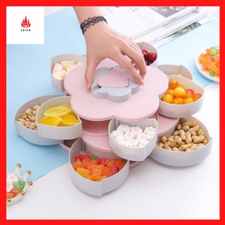 Khay mứt tết 1-2 tầng thiết kế khay để điện thoại tiện lợi, hộp đựng bánh kẹo tết