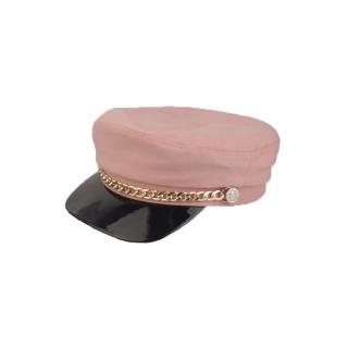 2019 new ladies chain cap Korean version of the wild navy cap flat top beret locomotive leather hat male
