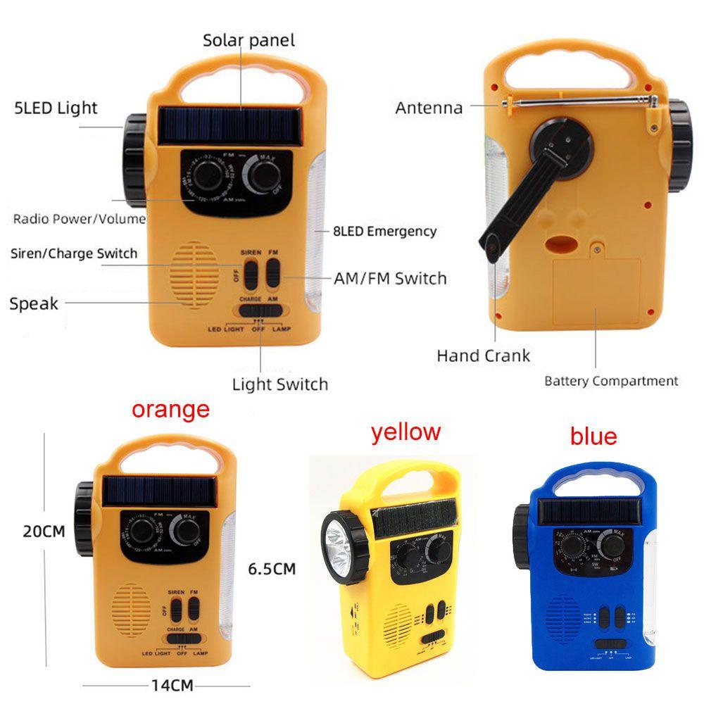 SHOUKEY Đèn Pin Năng Lượng Mặt Trời Tích Hợp Radio Khẩn Cấp 1200mAh