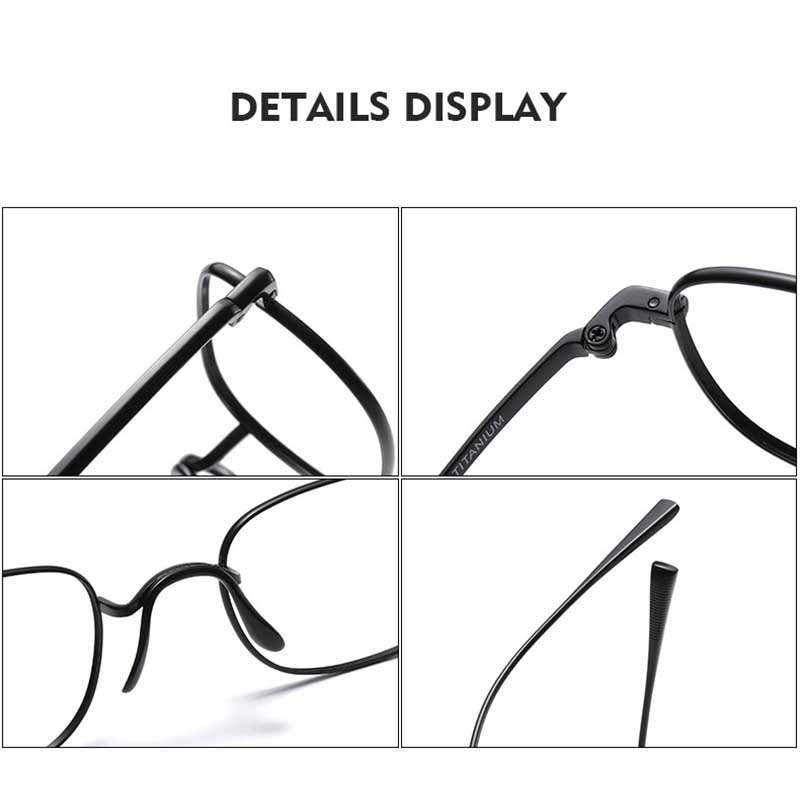 Mắt Kính Gọng Titan Siêu Nhẹ Ba Chiều 6.5g Phong Cách Unisex Cổ Điển