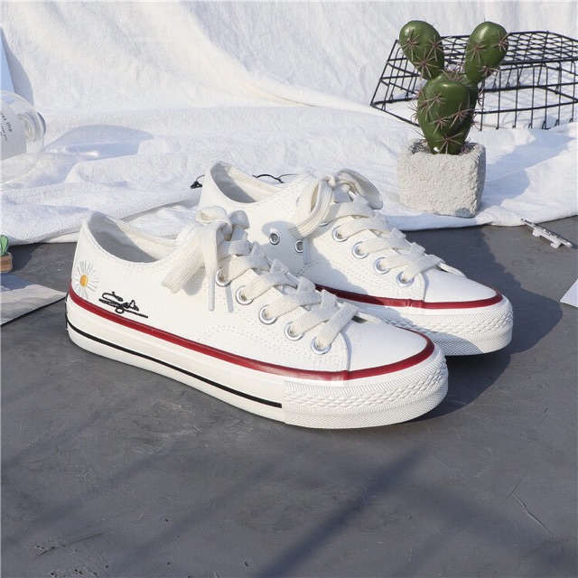 (Sneaker nữ mới 2020)Giày sneaker hoạ tiết hoa cúc( Kèm video và ảnh thật) | BigBuy360 - bigbuy360.vn