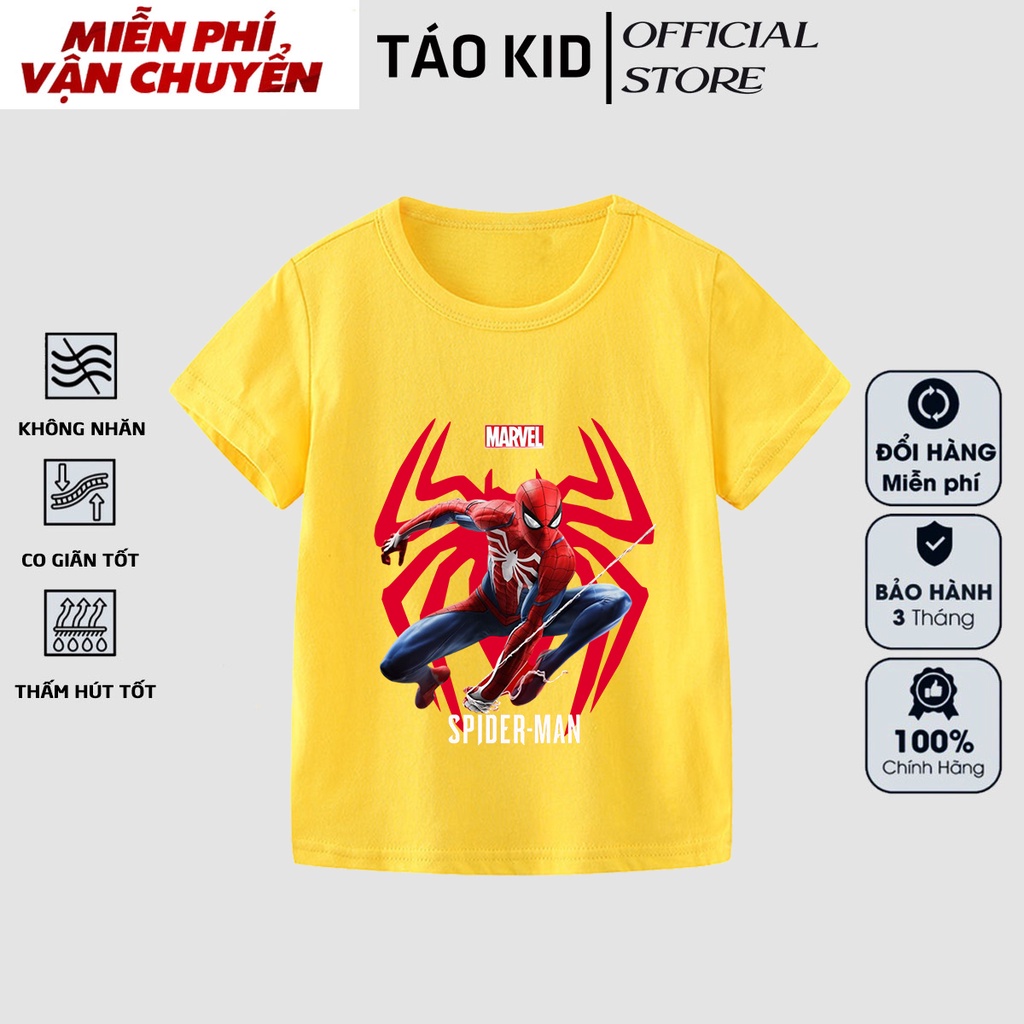 Áo thun bé trai bé gái cộc tay Táo Kid chất cotton in hình Siêu Anh Hùng SPM 2 từ 0 đến 10 tuổi TK116