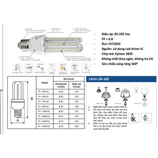 LEd chữ U 24w