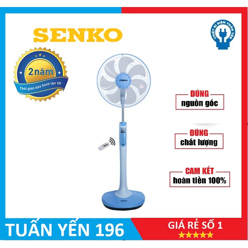 Quạt Đứng Có Remote Điều Khiển Từ Xa Senko DR1608 - Bảo Hành 2 năm