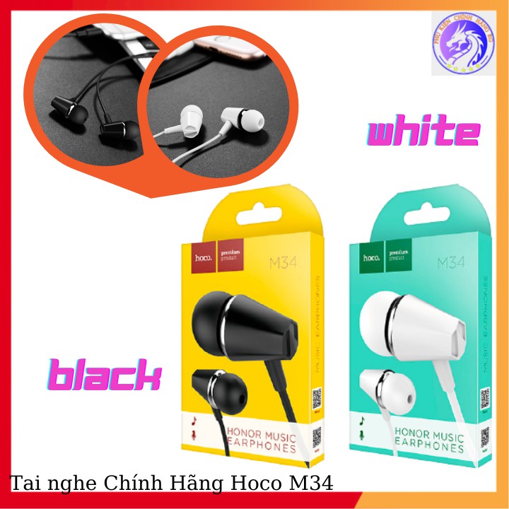 Tai Nghe Nhét Tai Hoco M34 Hỗ Trợ Mic - Hàng Chính Hãng - Có Bảo Hành