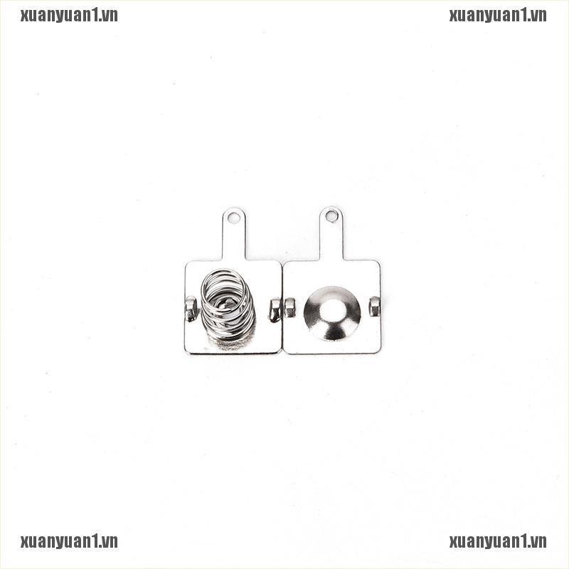 [XUANYUAN1] Set 10 Cặp Lò Xo Pin Kim Loại Bạc Cho AA AAA