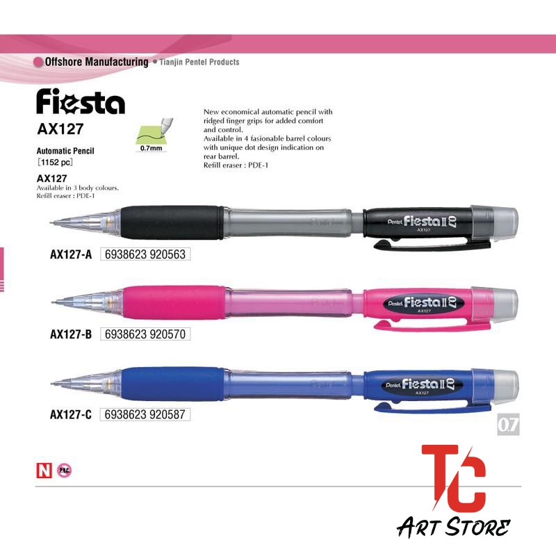 Bút chì kim bấm nét 0.7 mm Pentel - AX127