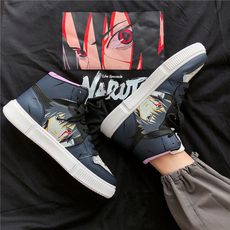 ⭐Ready Stock⭐◙▫Giày thể thao bóng rổ jordan Air Force 1 họa tiết ninja naruto Size 35-44